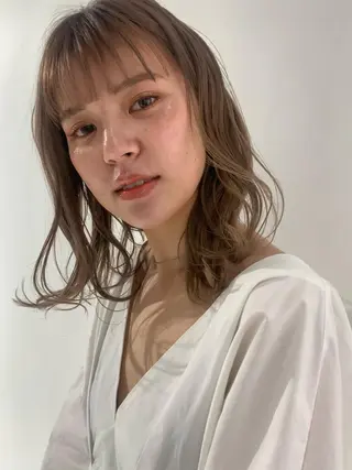 ミディアム 垢抜けボブ/SAHO /OAK溝の口のヘアスタイル