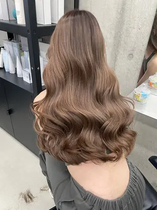 ロング カラー Kazuki/名古屋 ブリーチ/髪質改善のヘアスタイル