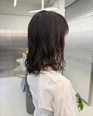 ミディアム カラー パーマ 表参道🌿赤み消し カラー/チナツのヘアスタイル