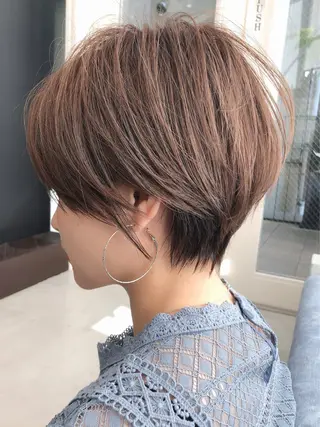 ショート 韓国風レイヤー ショート/犬塚 優介のヘアスタイル