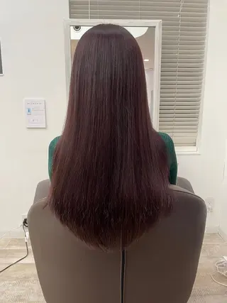 ロング カラー 頭から整える美容師 松田のヘアスタイル