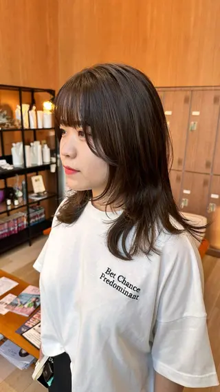 セミロング 仲間 一貴のヘアスタイル