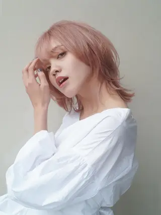 セミロング カラー opus 店長大和 レイヤー/赤み消しのヘアスタイル