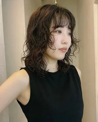 セミロング パーマ イガ🎀 大阪/関目 【カットモデル募集】のヘアスタイル