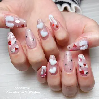ミディアム ネイル 🐾enen style 🐾のネイルデザイン