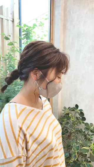 ミディアム 藤田 沙織のヘアスタイル
