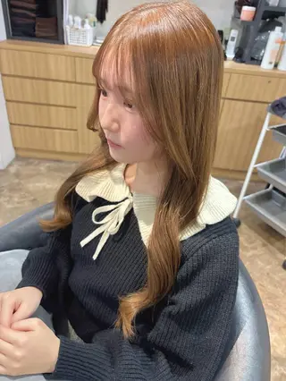 セミロング カラー ヘアアレンジ 札幌クロスパーマ /🎀柴田ひな🎀のヘアスタイル