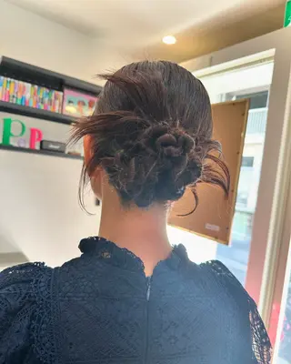 セミロング ヘアアレンジ pep natsumiのヘアスタイル