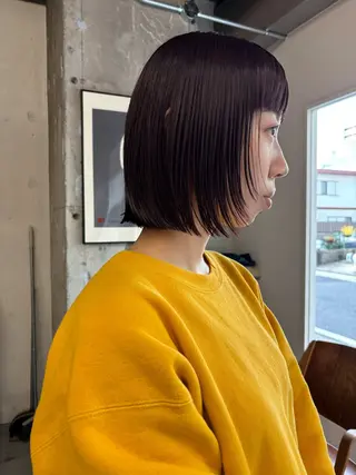 ミディアム カラー 永田 愛莉のヘアスタイル