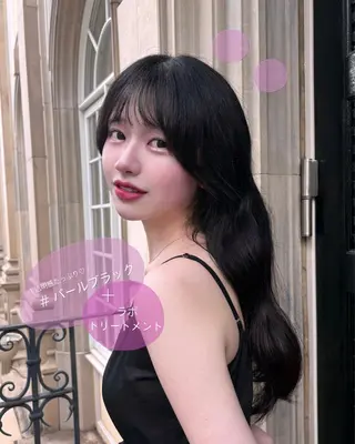 ロング カラー momochan🍑 やわらかいボブ♡のヘアスタイル