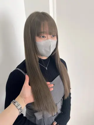 ロング カラー 暗髪🩶ラベンダー/ ブルー/ユウナ🤍のヘアスタイル