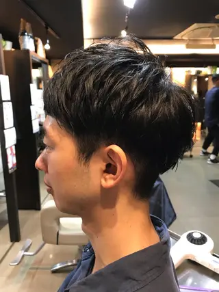 ショート メンズ ❣️大人色気レイヤー 美髪縮毛 金山❣️のヘアスタイル