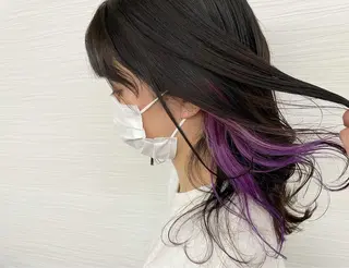 セミロング カラー LaRmE Ayumi.のヘアスタイル