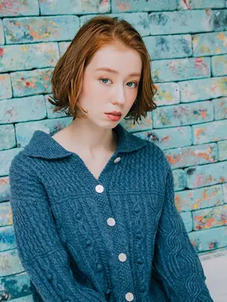 ミディアム カラー パーマ ヘアアレンジ 【公式】amble luxe池袋東口🩷のヘアスタイル