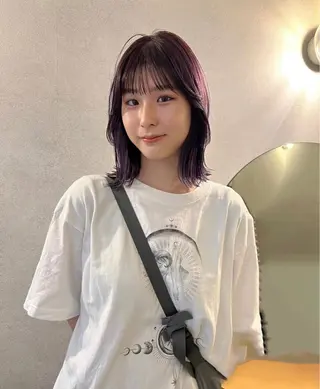 ミディアム レイヤー/透明感 カラー ☽EMIRIのヘアスタイル