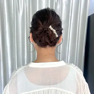 セミロング ヘアアレンジ 伊藤 玲衣のヘアスタイル