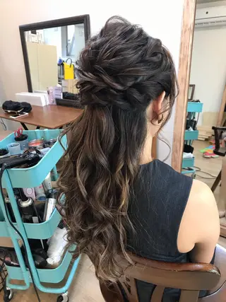 ロング ヘアアレンジ 早朝✨ヘアセット 着付け/清水玲歌のヘアスタイル