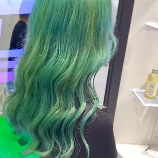 ロング カラー コテ巻き風パーマ 🦋にこ🦋のヘアスタイル