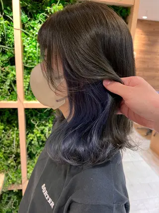 ミディアム カラー KENTO 【茨城1の縮毛矯正】のヘアスタイル