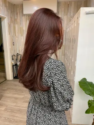 ミディアム カラー パーマ ヘアアレンジ newi 川崎店のヘアスタイル