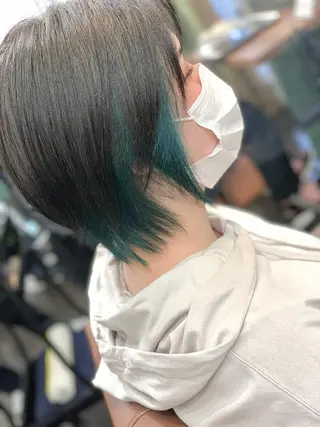 ショート ブリーチ毛に縮毛矯正 ✨カラー✨山田 正幸のヘアスタイル