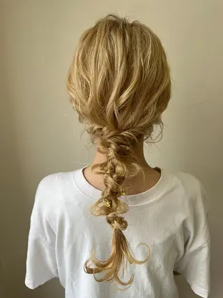 セミロング ヘアアレンジ サソウ ユリエ🥥のヘアスタイル