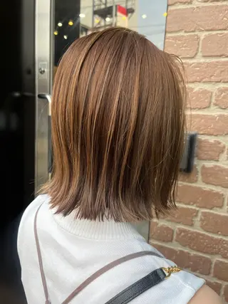 セミロング カラー 久木原 ゆりのヘアスタイル