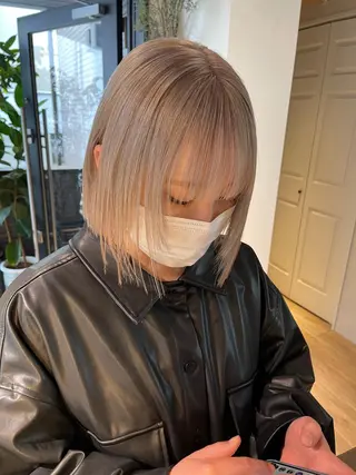 ミディアム 永田 優希のヘアスタイル