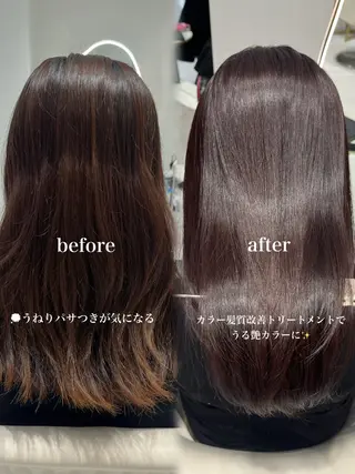 ロング カラー 𝑹𝒊𝒉𝒐🎀 名駅/大人韓国ヘアのヘアスタイル