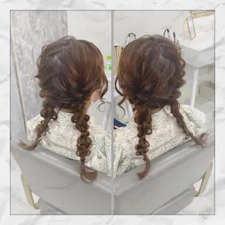 セミロング ヘアアレンジ ヘアセット/着付け 𓇼 まつもと𓇼のその他イメージ