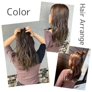 セミロング カラー ヘアアレンジ 渡部 恭子のヘアスタイル