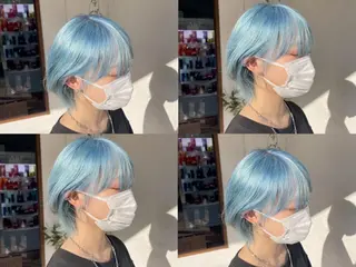 ショート カラー ハイトーンブリーチ 土坂　由志【京都】のヘアスタイル