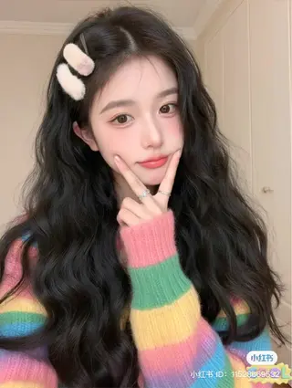 ロング 韓国✖️網紅🖤 パーマYURIYAのヘアスタイル