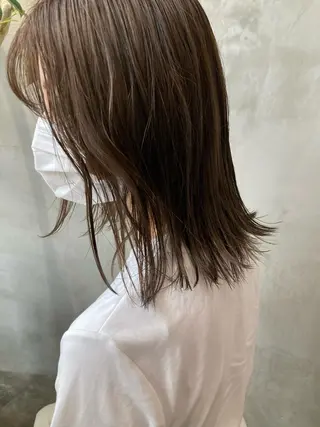 ミディアム カラー パーマ 波巻きスパイラルパー マ/シャドウパーマ駿のヘアスタイル