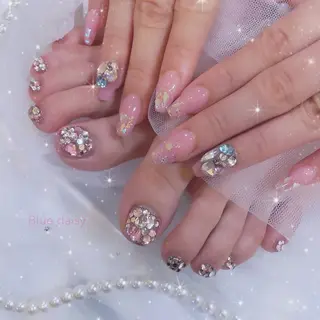 ネイル Blue daisy RIN🎀のネイルデザイン
