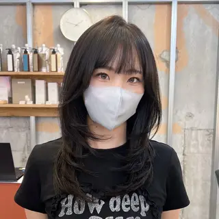 ミディアム カラー パーマ akira｜ 透明感ベージュ｜梅田のヘアスタイル