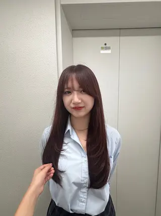 ロング HINAKO🩵 寒色カラー🪽のヘアスタイル