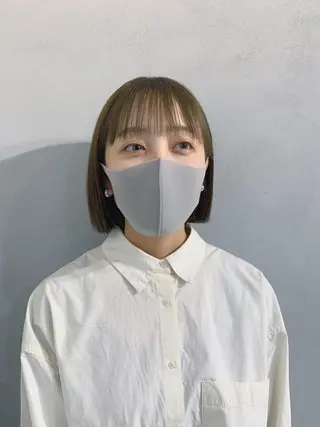 ショート カラー ボブパーマコテ巻き風 パーマNo1深江秀平のヘアスタイル