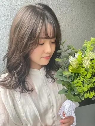 ミディアム カラー ヘアアレンジ ✿ 𝚜𝚊𝚔𝚒 ✿のヘアスタイル