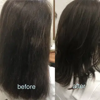 セミロング 酸性縮毛矯正　美髪 特化サロン　八百村のヘアスタイル
