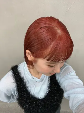 カラー 🥑🫧田實 紗和 ボブ/暖色カラー🩰のヘアスタイル