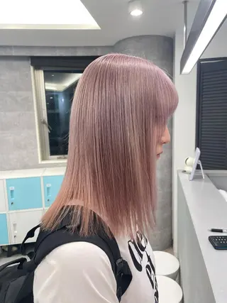 セミロング ♡似合わせハイトーン ♡maiのヘアスタイル