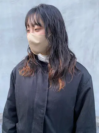 ミディアム パーマ ショート& パーマ　坂本のヘアスタイル