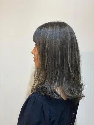 ミディアム カラー 女性指名人気no.1 尾崎のヘアスタイル