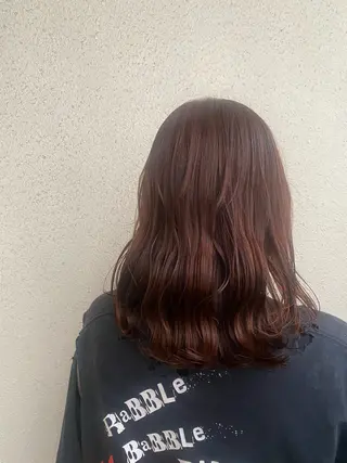 セミロング カラー ブリーチカラーと、髪 質改善。HARUKAのヘアスタイル