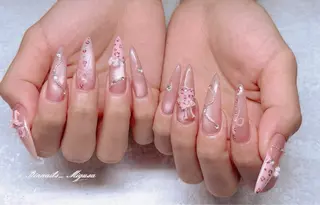 ロング RIN NAILS ᥫ᭡Migusaのネイルデザイン