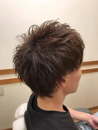 ショート パーマ メンズ アザマ　ヤスカツ _rosso 川口のヘアスタイル