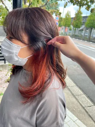 ミディアム cyan Amiのヘアスタイル