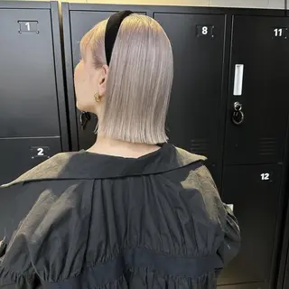 カラー ミディアム ♡韓国ヘア♡ ブリーチ✨ハイトーンのヘアスタイル