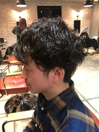 ショート パーマ 縮毛矯正×髪質改善 店長　DAITOのヘアスタイル